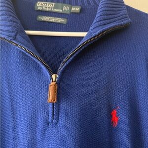 Polo by Ralph Lauren Men's Blue Zip-Up Sweater